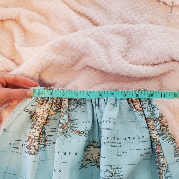 World Map A-Line Skirt Size ~XS - Picture 7 of 9